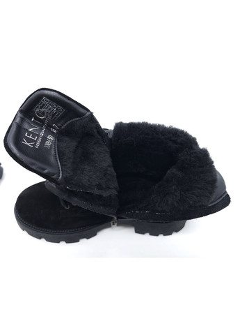 Осенние женские ботинки зимние черные замшевые k-16-3 23 см (р) Kento
