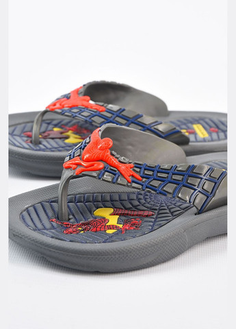 В`єтнамки дитячі для хлопчика сірого кольору з людиною павуком Let's Shop (315876419)