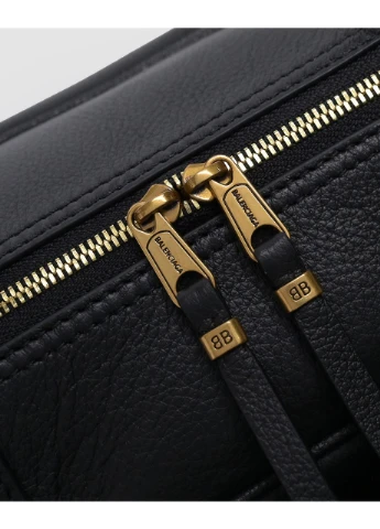 Сумка Balenciaga Carrie Bowling Bag Small in Black Calfskin Баленсіага (377507484)