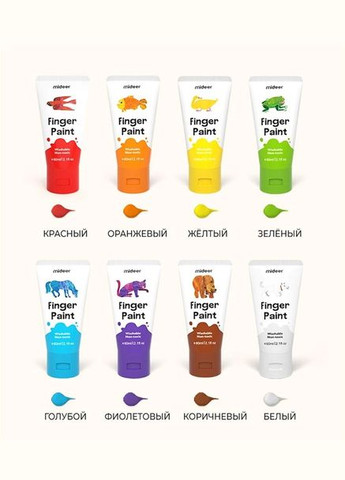 Дитячі пальчикові фарби 8 кольорів ( MD4110 ) MiDeer (338435356)