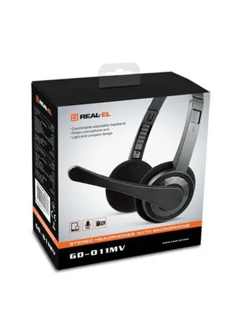 Оригинал! Наушники (EL124100022) Real-El GD-011MV Black (401300343)