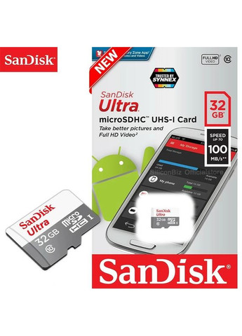 Картка пам'яті швидкісна Ultra microSDHC 32 GB Class 10 A1 100 MB/s SanDisk (282001338)