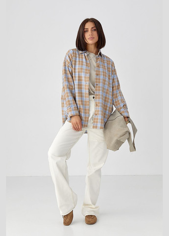 Светло-коричневая кэжуал рубашка Lurex