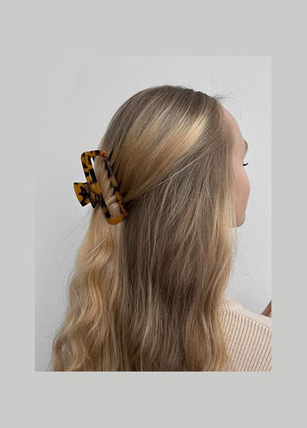 Крабік для волосся жіночий коричневий з написом Заколка аксесуар для волосся Miso (293241637)