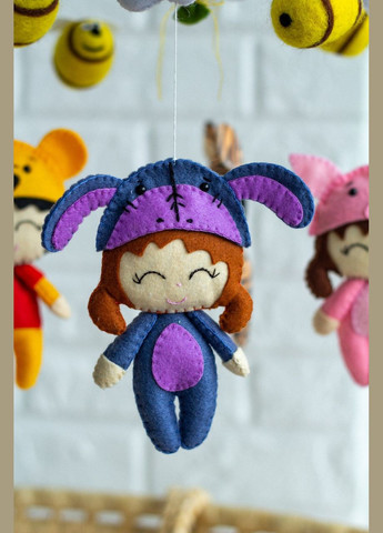 Дитячий мобіль на ліжечко для немовлят WooolyWool «Веселі дівчатка» No Brand (342758011)