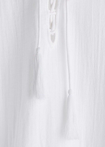 Белое кэжуал платье H&M однотонное