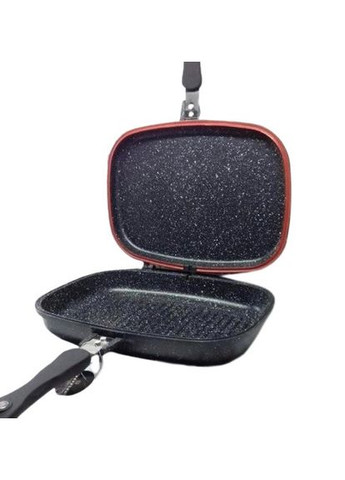 Сковорода гриль з антипригарним покриттям EB-8138 двостороння 32х25 см для стейків. Edenberg (297331892)