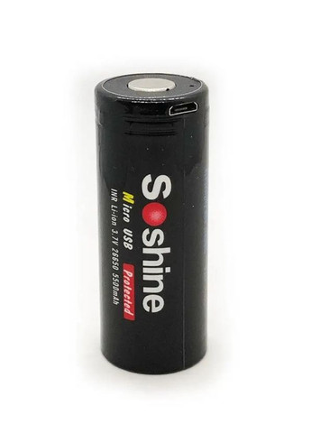 Акумулятор 26650 3.7V 5500mah Li-Ion з контролером і з зарядкою від micro-USB Soshine (370779515)