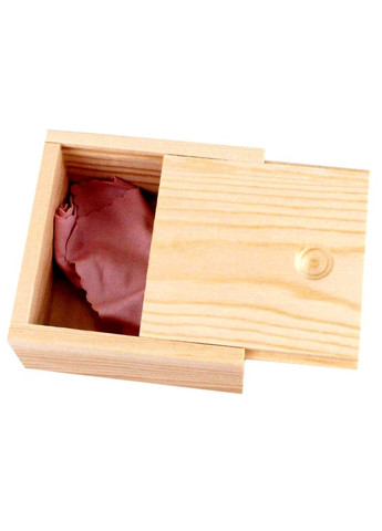 Подарункова коробка з дерева Брешіа 80х80х40 бланже (ПДУ-0009101) No Brand (328911127)