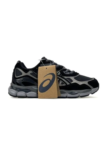 ASICS Black Metallic Grey No Brand Gel-NYC тёмно-серые (390497695)