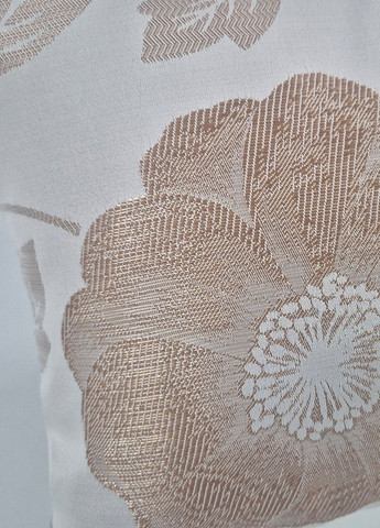 Комплект декоративных подушек 45х45см 2шт 52х32см бежевые с золотистым цветком (п_0756) Firanka Flowers (322904765)