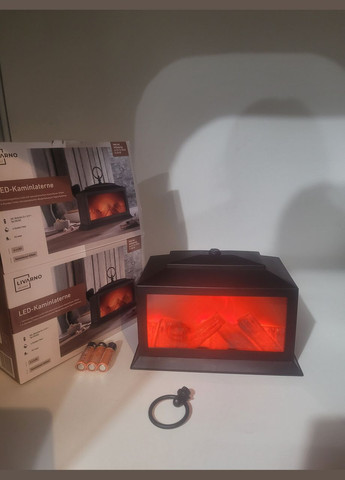 Утинка! Новогодний LED фонарь – камин с имитацией огня и таймером. Livarno home (365591440)