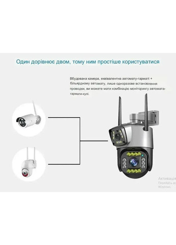 Камера для спостереження, Ip камери відеоспостереження онлайн вуличні, відеокамера вулична вайфай GOPRO A0203 (361205062)