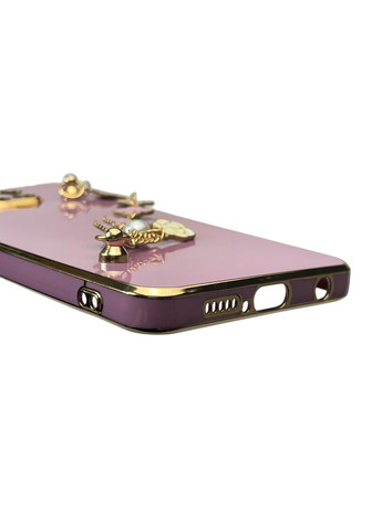 Чехол для телефона Redmi Note 9s женский с ремешком с украшениями и золотой окантовкой на седоме редми нот 9с черничный gs1 Xiaomi (366389894)