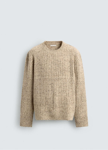 Молочный демисезонный свитер Zara