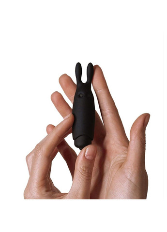 Віброкуля Pocket Vibe Rabbit Black зі стимулювальними вушками Adrien Lastic (298349477)