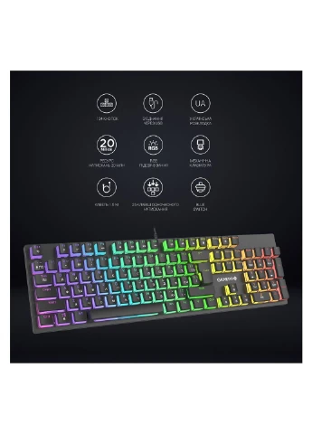 Клавиатура (MK85R) GAMEPRO MK85R Red Switch RGB USB Black (356149685)