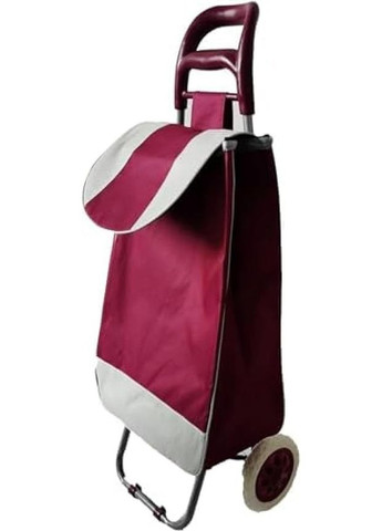 Тележка для покупок с сумкой 30 л, до 40 кг, бордового цвета No Brand (316427062)