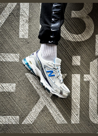 Білі всесезон кросівки чоловічі new balance 1064 white blue silver | нью беланс 1000 білі сині срібні No Brand