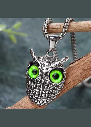 Симпатичний кулон сова з зеленими очима (NR0077_2) No Brand (315885462)