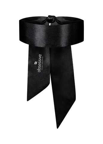 Атласная повязка маска Blindfold black One size, черная Obsessive (314507867)