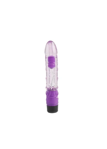 Вибратор мультискоростной прозрачный Realistic Vibe Purple 9.5 Chisa (381049326)