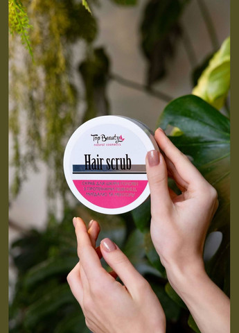 Скраб-пілінг для шкіри голови з протеїнами пшениці, мигдалю та ментолу 250мл Top Beauty (317595934)