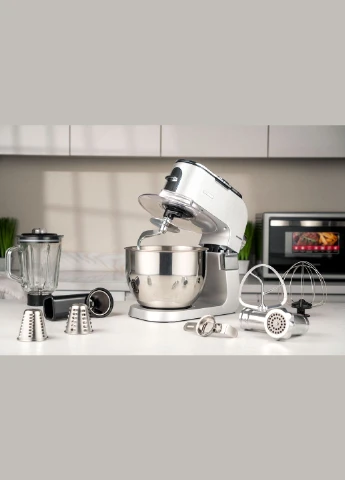 Кухонная машина KMCHK1500SS/ 1500 Вт/ 6 скор. + режим Pulse/ чаша 6 л./блендер 1.5 л./серебристо-серый Ardesto (315407334)
