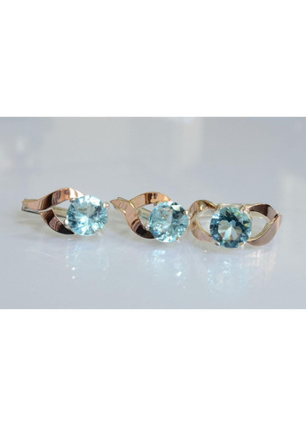 Срібний набір з золотими пластинами Silver Style (367112237)