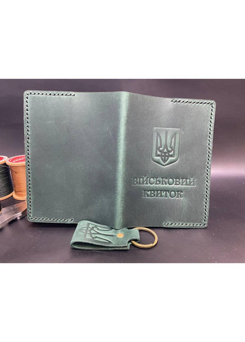 Обложка на Военный Билет из натуральной кожи Ручной работы Зеленый Цвет No Brand (358203448)