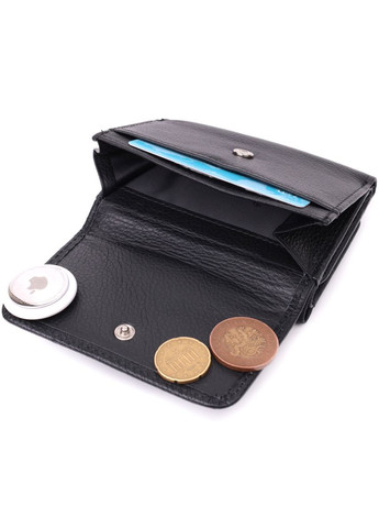 Шкіряний жіночий гаманець з монетницею 22506 Чорний st leather (306881526)