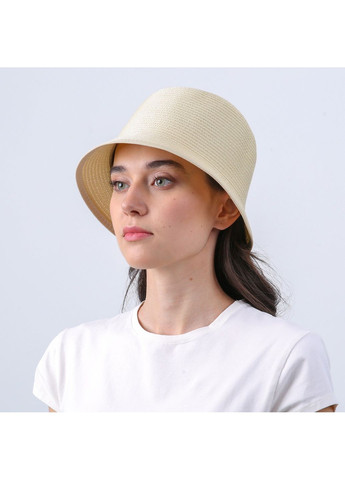 Капелюх клош жіночий целюлоза бежевий БАДЕН LuckyLOOK 819-887 (336025395)