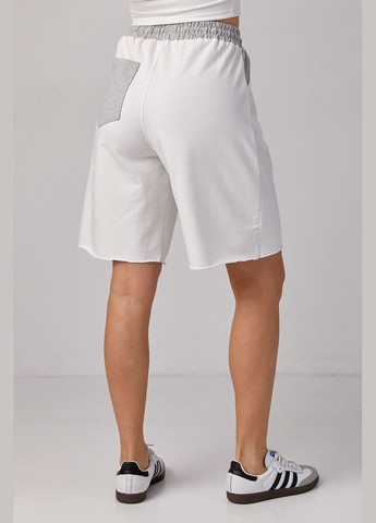 Женские трикотажные шорты с надписью Nike - светло-серый Lurex (293292934)