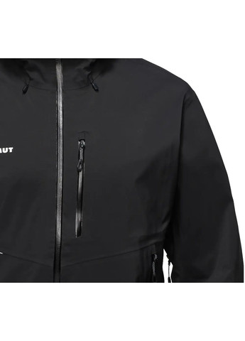 Черная демисезонная куртка alto guide hs hooded jacket m black Mammut