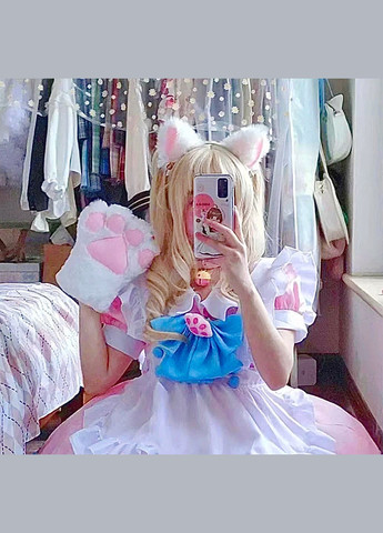 Набір 2 в 1 обруч вушка та рукавиці лапи хутряні No Brand (316452359)