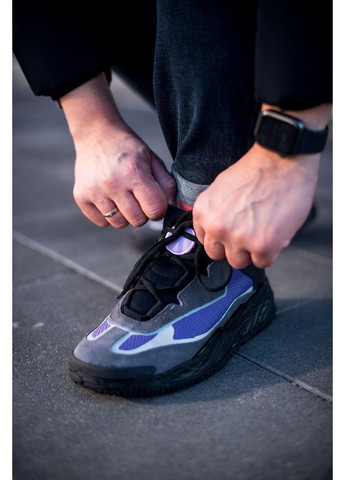 Черные демисезонные кроссовки мужские adidas niteball black violet адидас найтбол No Brand