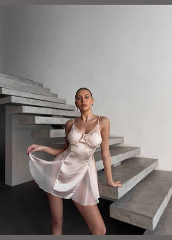 Витончений пеньюар з прозорими вставками No Brand (316580732)