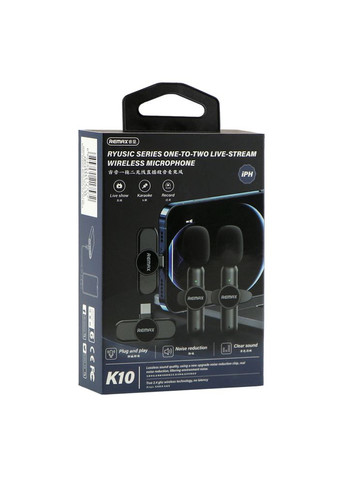 Микрофон Петличный Беспроводной K10 Twin Lightning Remax (371187964)