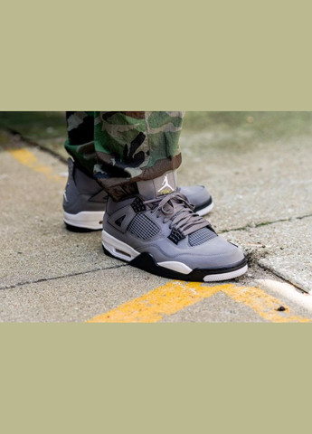 Темно-серые кроссовки air jordan 4 retro cool grey (2019) - 308497-007 Nike