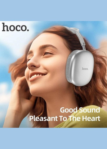 Навушники бездротові w55 Pleasing BT headphones біло-сірі (White Silver) Hoco (316644986)