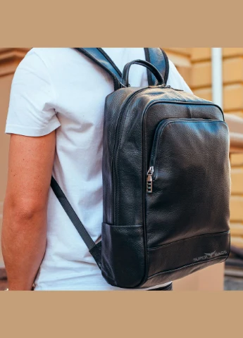 Кожаный рюкзак для ноутбука и путешествий 72-8731 черный Tiding Bag (330259104)