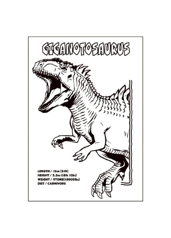 Раскраска А4 А4 12 страниц Jurassic park 2 (743275) Yes (386688586)