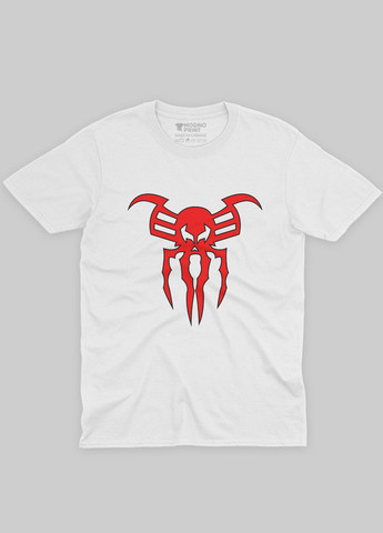 Белая демисезонная футболка для девочки с принтом супергероя - человек-паук (ts001-1-whi-006-014-110-g) Modno