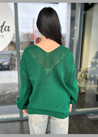 Смарагдовий жіночий светр колір смарагдовий р.48/58 454038 New Trend