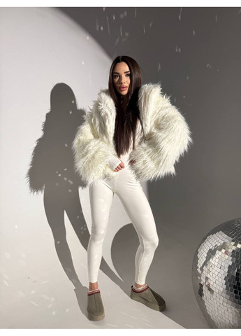 Жіноча укорочена шуба з фактурного екохутра No Brand (372390046)