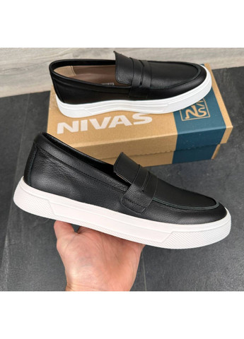 Черные туфли лоферы кожа натуральная, внутри кожа Україна