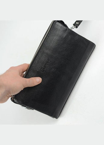 Мужской классический кожаный деловой клатч кошелек на молнии с кистевой ручкой No Brand (292404340)