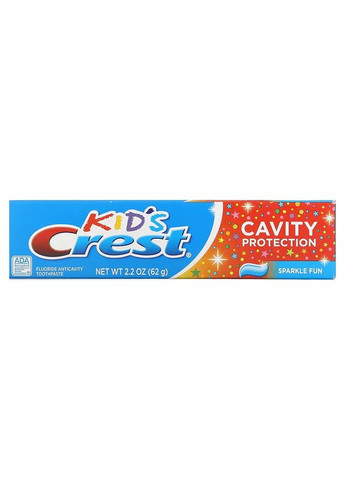 Зубная паста Kids Cavity Protection, Fluoride Anticavity Toothpaste, Sparkle Fun 62 g Crest (279610927)
