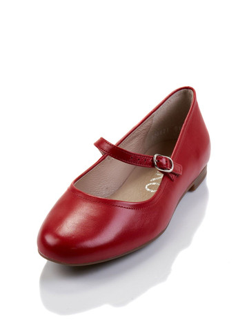Жіночі балетки Rylko | червоні однотонні натуральна шкіра (329995792)