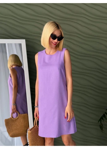 Лаконічний лляний сарафан жіночий Fashion Girl Shadow (403187679)